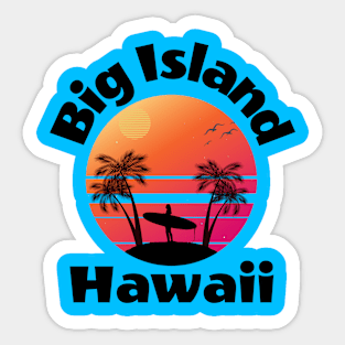 Surfing Big Island Hawaii Sticker